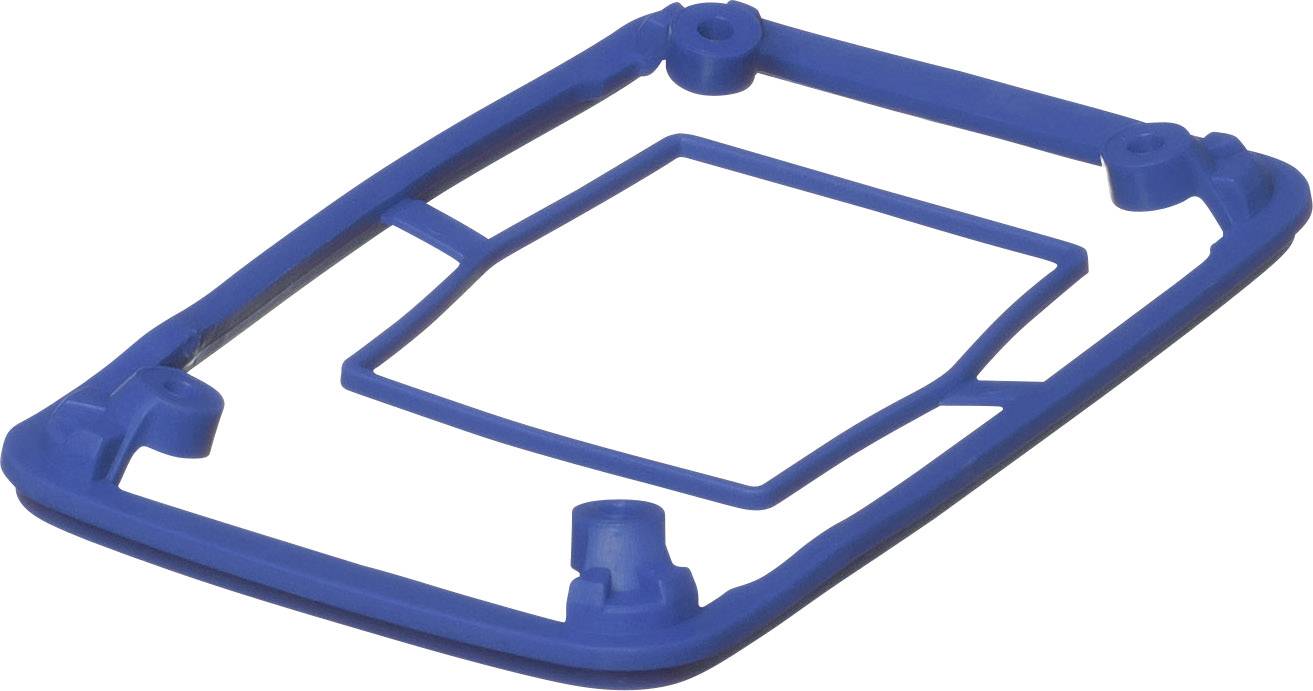 Cadre en plastique bleu à la forme irrégulière et à plusieurs angles. Adapté aux applications techniques ou artisanales.