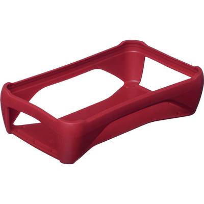 Dispositif ou cadre en plastique rouge aux coins arrondis, probablement conçu pour l'empilage ou comme couvercle de protection.