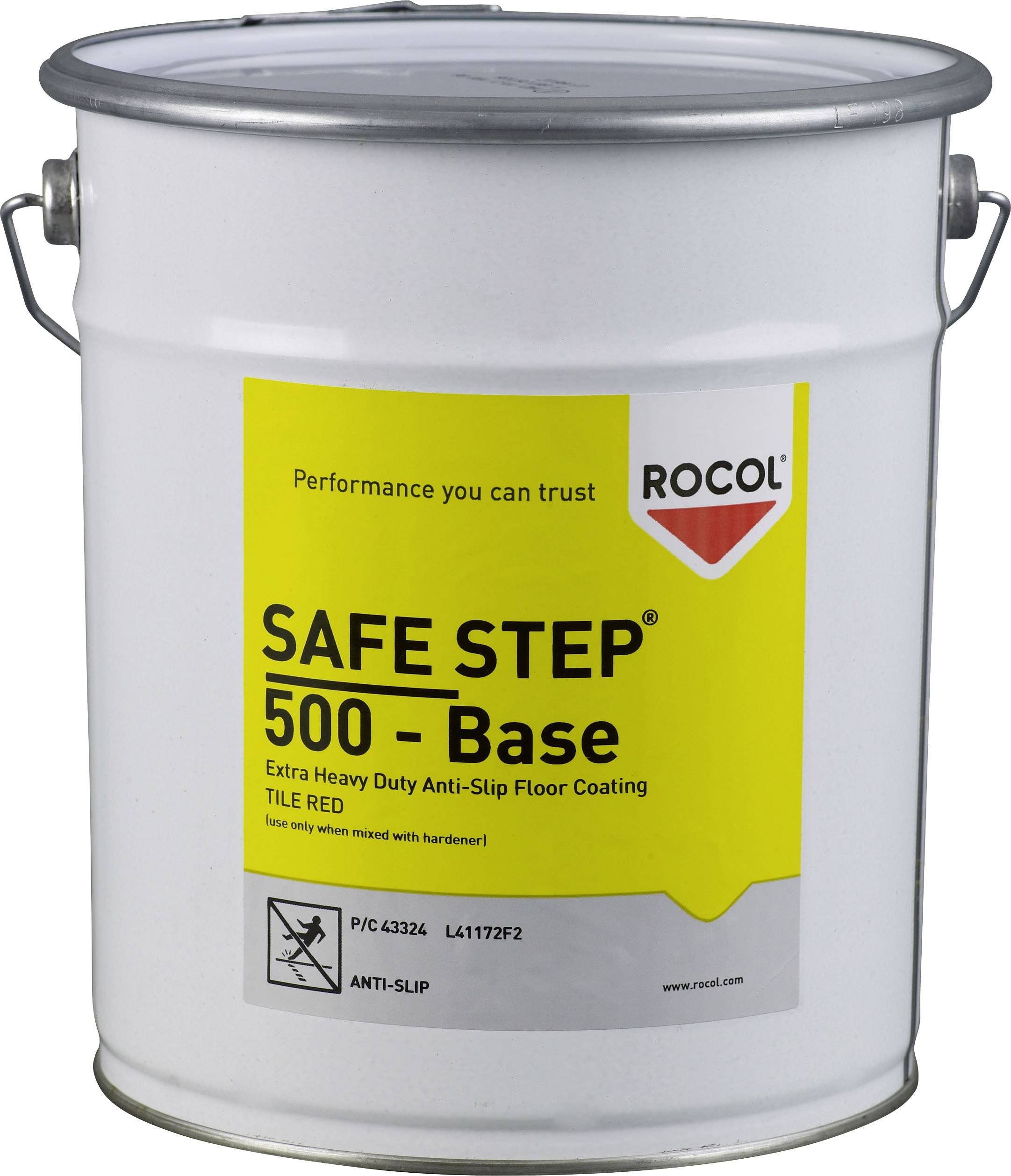 Rocol RS43323 Peinture de sol SAFE STEP 500, 5 litres rouge brique