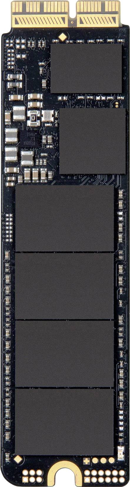 Un module SSD noir avec plusieurs puces de mémoire et des connecteurs à une extrémité, utilisé pour le stockage de données dans les ordinateurs.