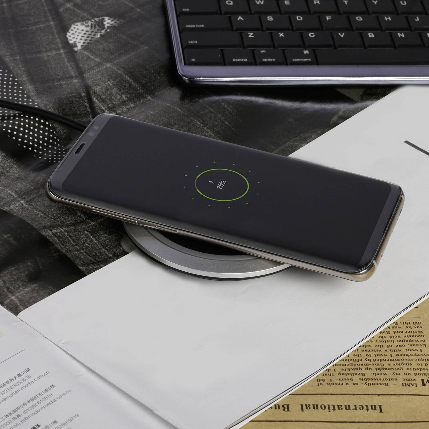 iWalk Chargeur à induction 2000 mA Air Powerqi FC60 ADA007 Sorties standard Qi noir, argent-3