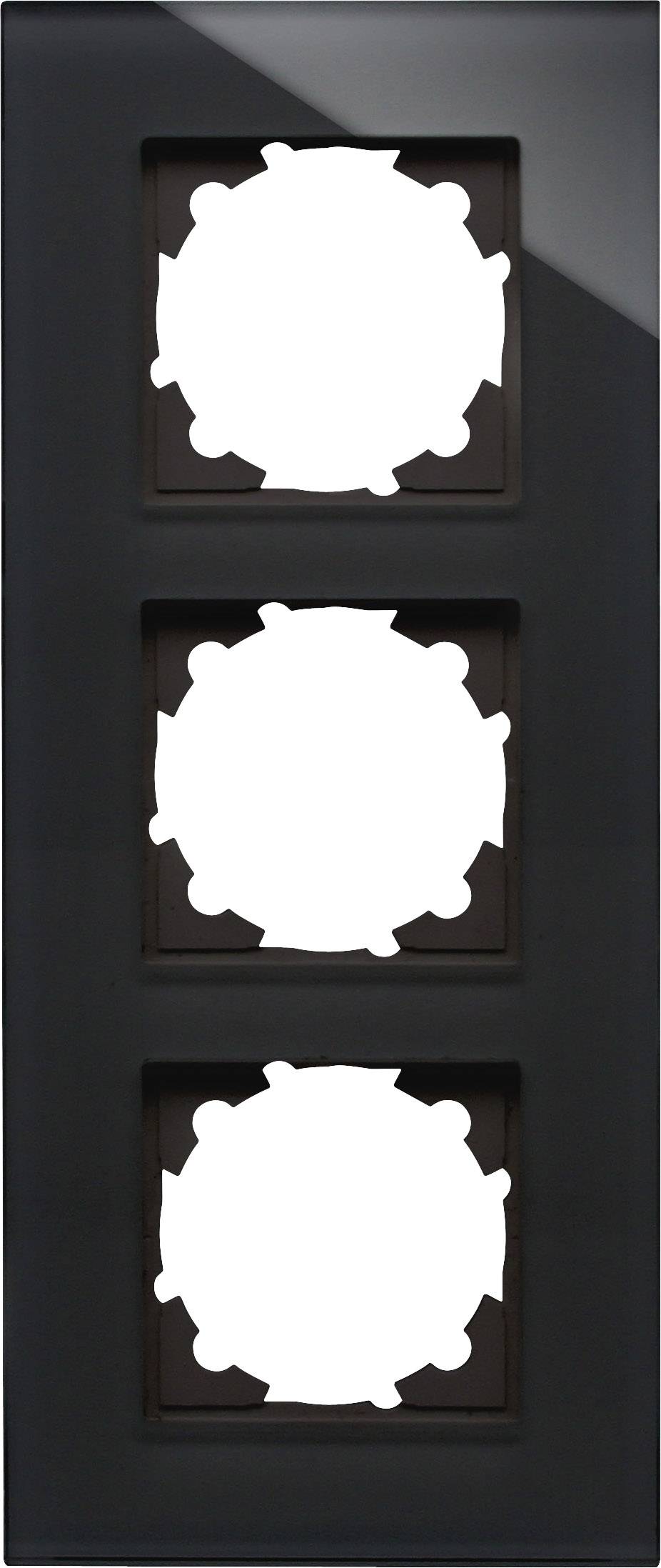 Kopp x3 Cadre Cache HK 07, ATHENIS anthracite (brillant) 405505007 1 pc(s)