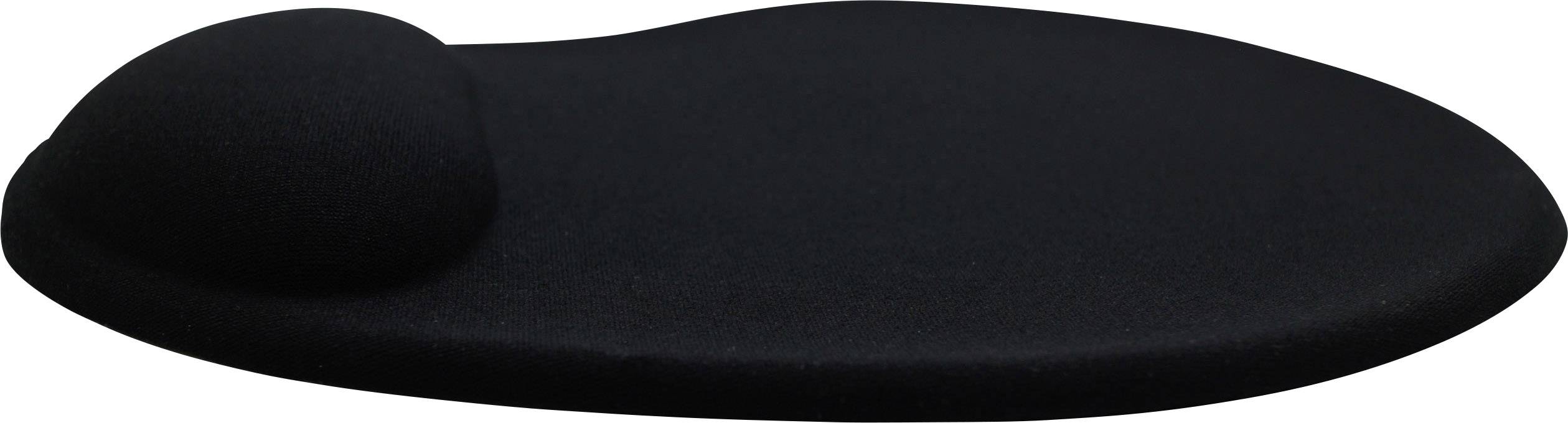 Tapis de souris ergonomique noir avec repose-poignet intégré pour vous soutenir lors du travail sur ordinateur.