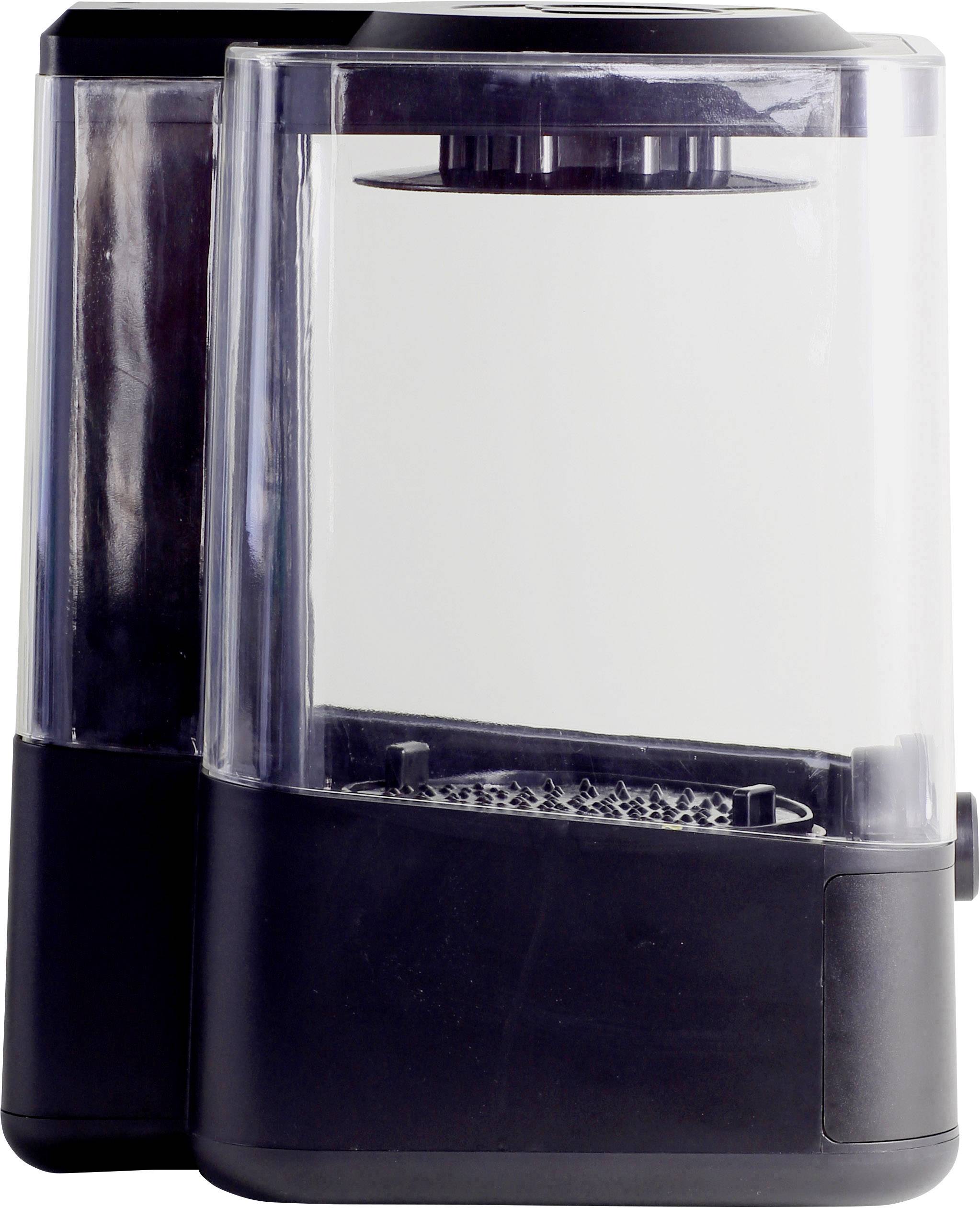 Deux moulins électriques noirs pour poivre ou sel, côte à côte, avec un récipient transparent pour les épices, au design moderne et épuré.