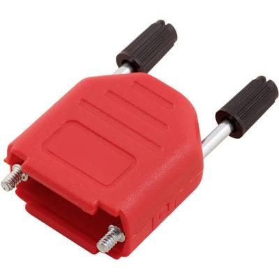 Adaptateur de capuchons en plastique rouge et noir avec des broches métalliques, utilisé pour connecter ou prolonger des fils électriques.