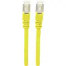 Intellinet 740890 RJ45 Câble réseau, câble patch CAT 6a S/FTP 3.00 m jaune feuille de blindage, blindage par tresse, bli