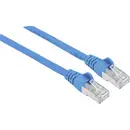 Intellinet 741262 RJ45 Câble réseau, câble patch CAT 6a S/FTP 30.00 m bleu feuille de blindage, blindage par tresse, bli