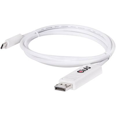 Un câble blanc USB-C vers HDMI conçu pour connecter des appareils avec port USB-C à des écrans compatibles HDMI.
