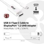 Câble USB 3.1 type C 1.2 m sur adaptateur Displayport 1.2 UHD 4K 60Hz Club 3D