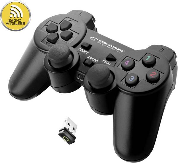 Esperanza Gladiator Manette de jeu PC, PlayStation 3 noir