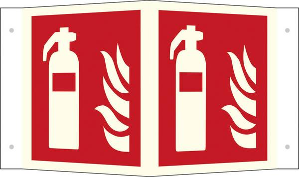 Panneau de protection incendie Extincteur Aluminium (l x H) 150 mm x 150 mm   ISO 7010 1 pc(s)