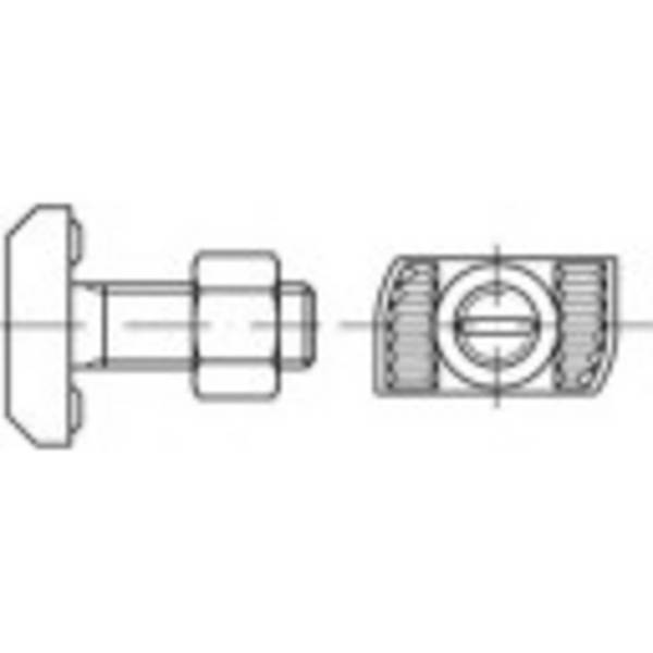 Vis à tête rectangulaire Alstertaler Schrauben & Präzisionsteile 161514  100 pc(s) M12 35 mm tête marteau  acier N/A