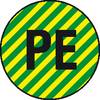 SafetyMarking 30.1603 Etiquettes PE, conducteur de protection Film autocollant (Ø) 20 mm 20 mm EN 60454 28 pc(s)