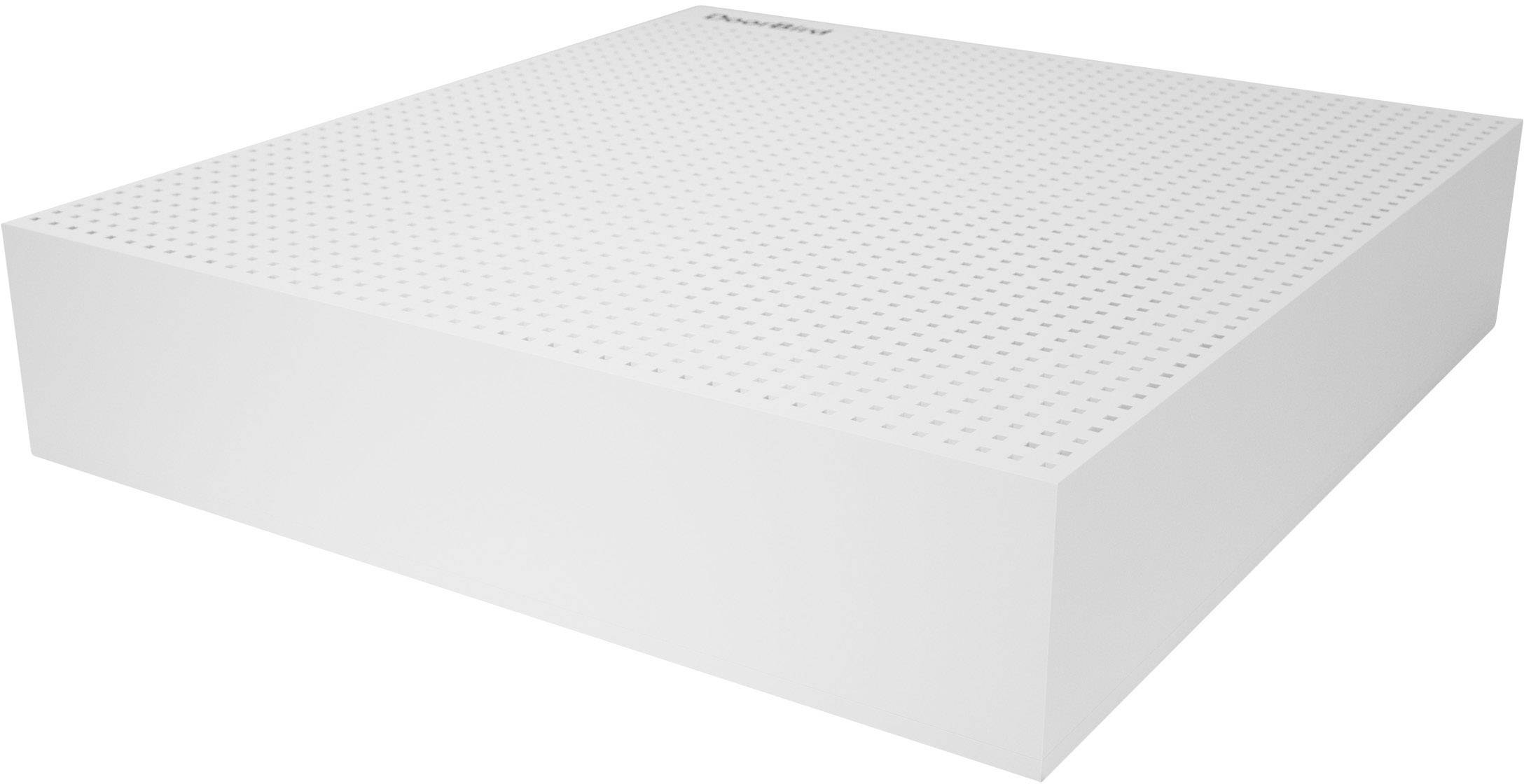 Un purificateur d'air cubique avec un dessus perforé pour une circulation de l'air améliorée.