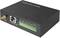 Contrôleur de porte Schwarzer Doorkeeper avec connexion LAN/PoE, antenne WiFi 2,4 GHz et plusieurs bornes de connexion vertes.