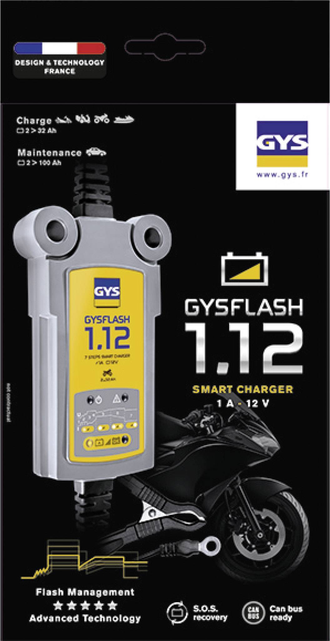 GYS GYSFLASH 1.12 029361 Chargeur automatique 12 V 1 A-3
