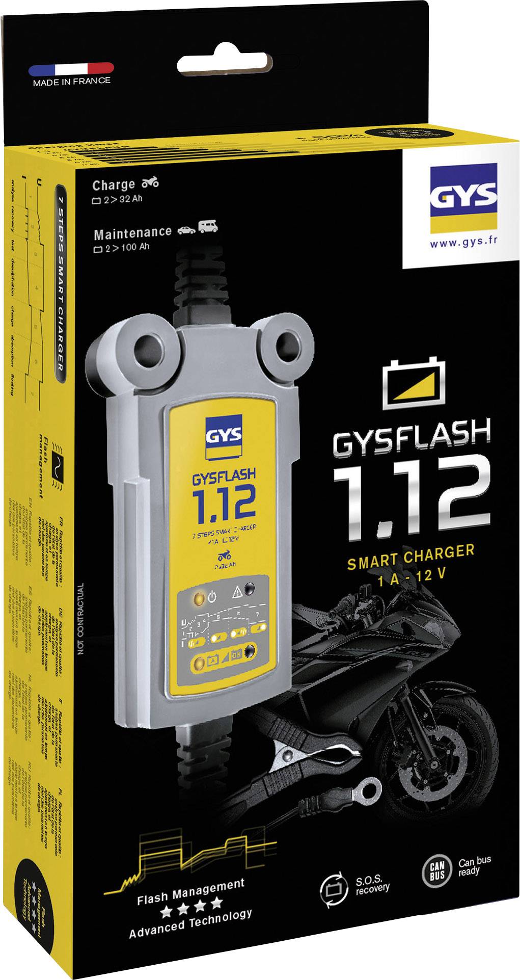 GYS GYSFLASH 1.12 029361 Chargeur automatique 12 V 1 A-4