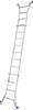 Krause 133977 aluminium Echelle télescopique 4 longerons extensibles inclus Hauteur de travail (max.): 5 m aluminium DIN EN 131 15.5 kg