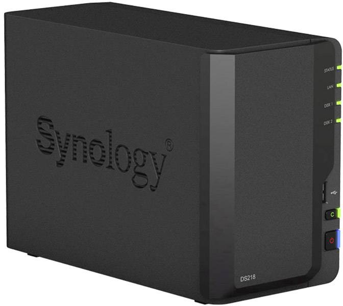 Boîtier serveur NAS Synology Diskstation DS218 2 baie port USB 2.0 en façade DS218-2