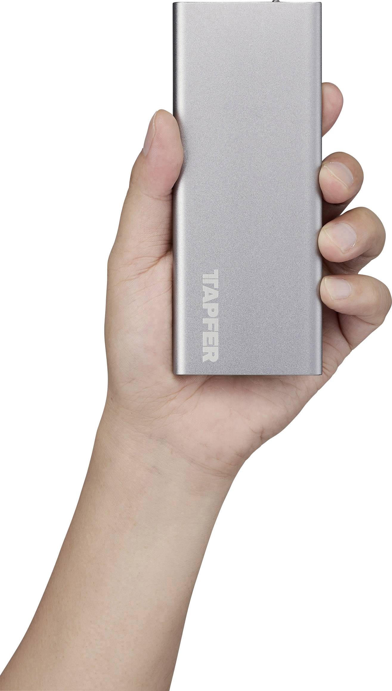 Tapfer TSP-8000 S Powerbank (batterie supplémentaire) 8000 mAh LiPo aluminium (métallisé)-6