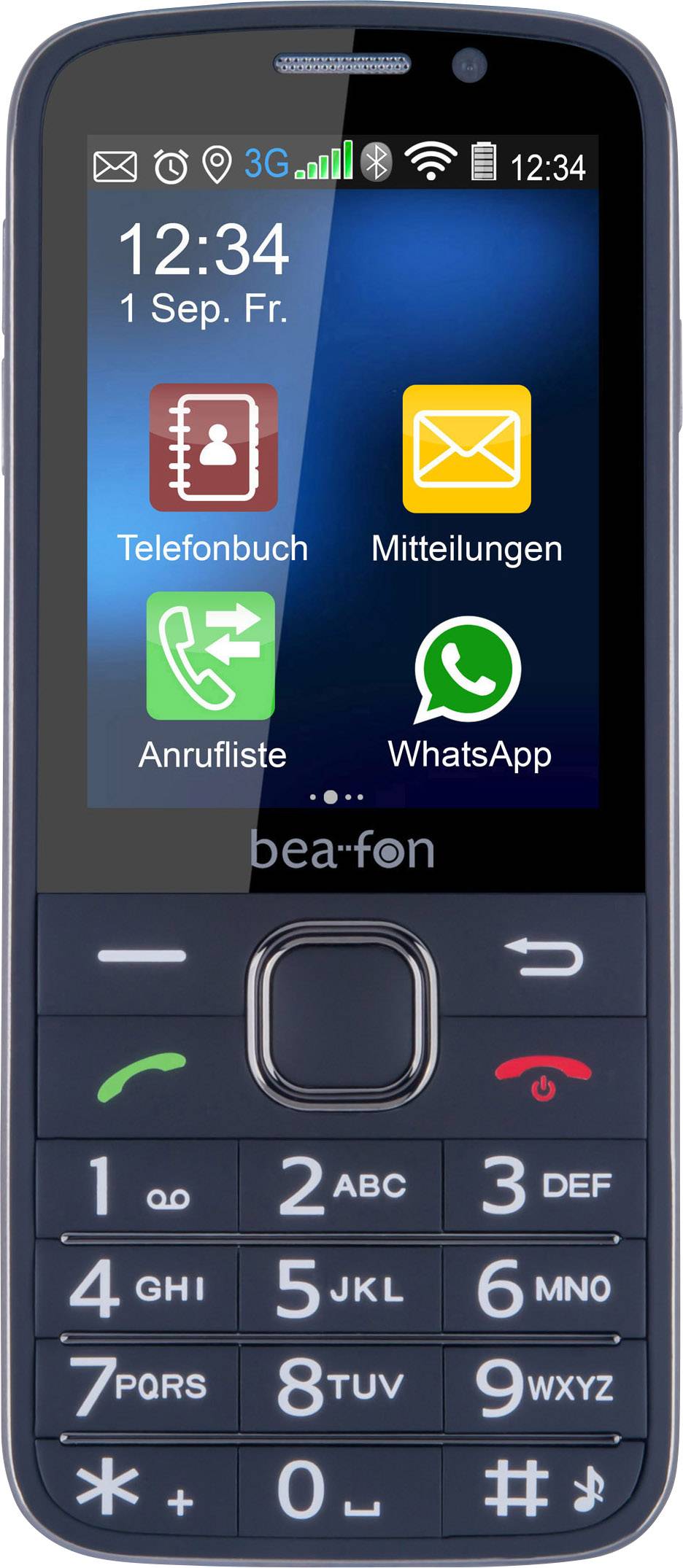 beafon SL820 Téléphone portable pour séniors avec station de charge, Touche SOS noir, argent-11