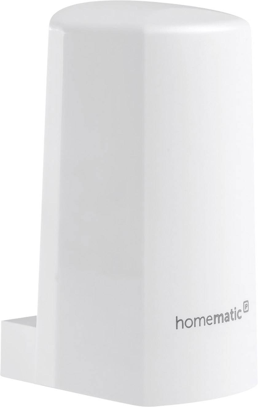 Appareil cylindrique blanc portant l'inscription 'homematic'.