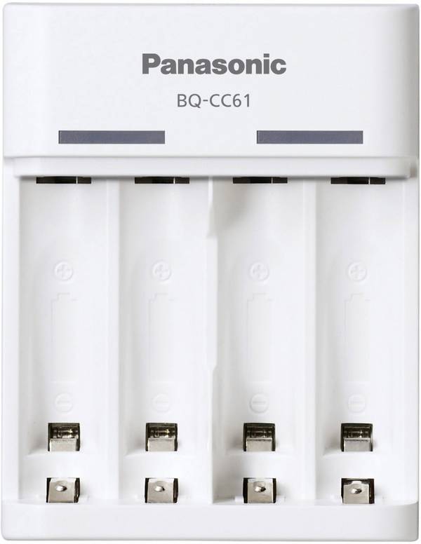 Panasonic BQ-CC61 Chargeur de piles rondes NiMH LR03 (AAA), LR6 (AA)
