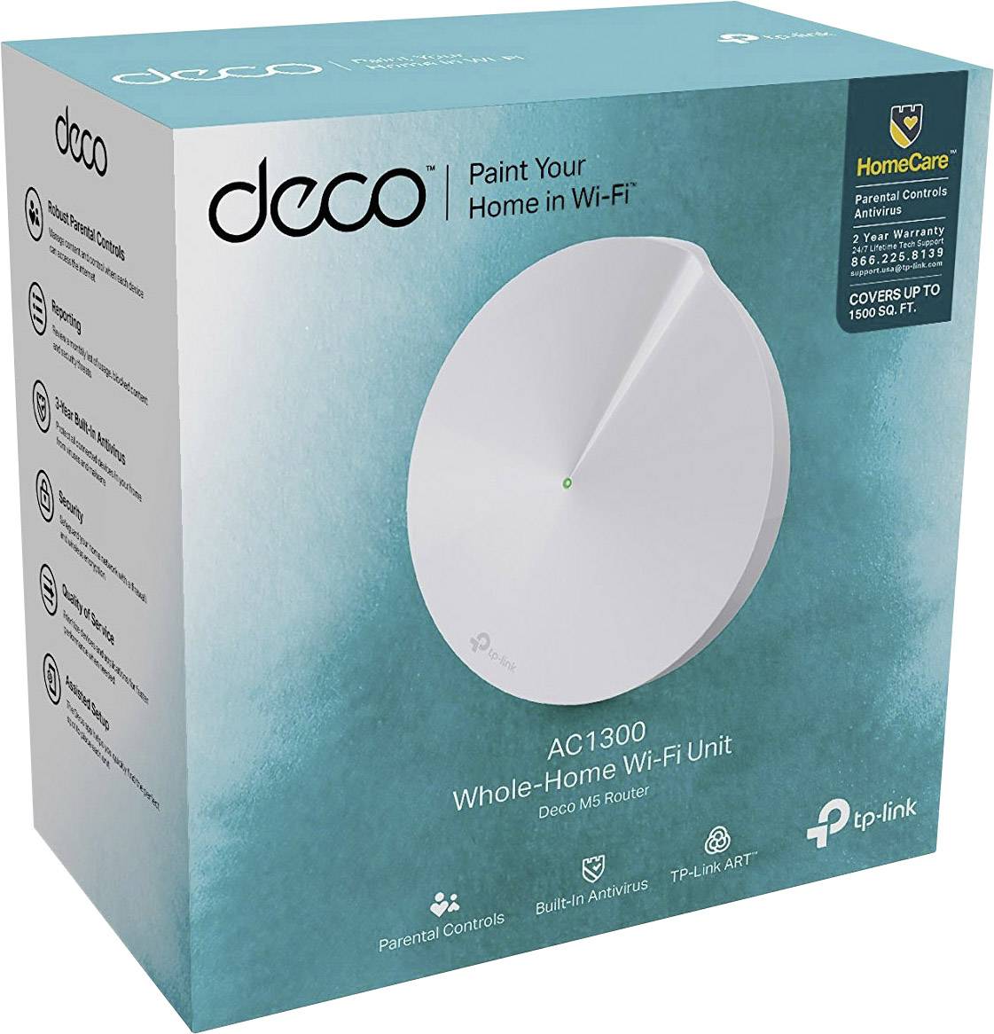 TP-Link Deco M5 (1-Pack) Bi-bande (2,4 GHz / 5 GHz) Wi-Fi 5 (802.11ac) Blanc 2 Interne-2