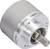 Un encodeur rotatif argenté de forme cylindrique avec un axe visible à droite.