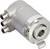Un codeur cylindrique argenté avec plusieurs connexions sur le côté gauche et un axe rotatif à droite, utilisé pour la détection de position.