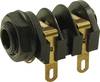 Jack 6.35 mm embase femelle horizontale Cliff CL11607 Nombre de pôles: 2 mono noir 1 pc(s)