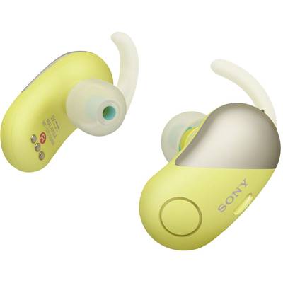 Sony WF-SP700N pour le sport  Écouteurs intra-auriculaires Bluetooth  jaune Noise Cancelling micro-casque, résistant à l