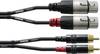 Câble adaptateur audio [2x XLR femelle - 2x Cinch-RCA mâle] Cordial CFU 1,5 FC noir 1.50 m