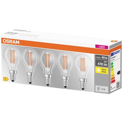 LED N/A OSRAM 4058075090668 4 W = 40 W blanc chaud (Ø x L) 45 mm x 78 mm 5 pc(s)