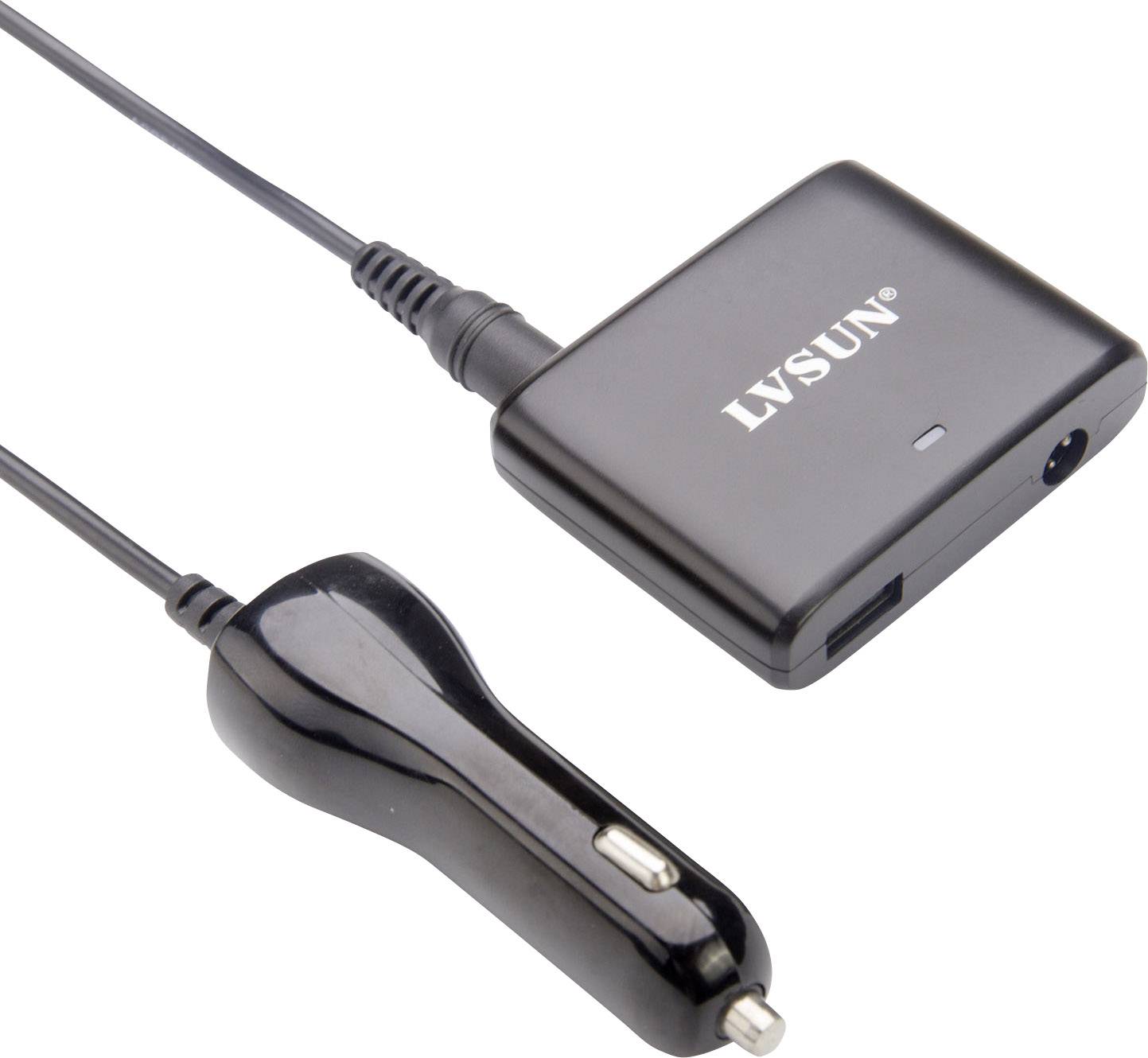 LVSUN Car DC Adaptor Chargeur USB 90 W pour voiture Courant de sortie (max.) 12400 mA USB, DC femelle 3.5 mm Nbr. de sor-1
