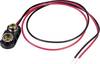 TRU COMPONENTS 18-0097 Connecteur clip pression 1x 6LR61 (9 V) raccordement par empreinte pile 9V (L x l x H) 24.5 x 11.8 x 7.3 mm