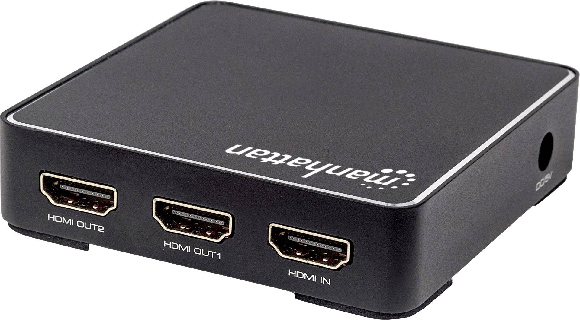 Manhattan 2 ports Répartiteur HDMI compatible avec l'ultra HD, avec