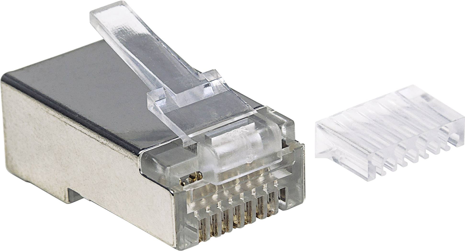 Intellinet 790635 Fiche modulaire RJ45 Cat6 Intellinet STP contact des fils à 2 points pour toron, 90 fiches dans un pot