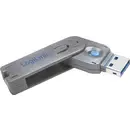 LogiLink Verrouillage de port USB USB PORT LOCK, 1 KEY argent, bleu fermeture à clé avec 1 clé AU0044