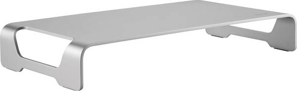 LogiLink Tabletop monitor riser, aluminum Réhausseur de moniteur Plage d'altitude: 6.3 cm (max) argent