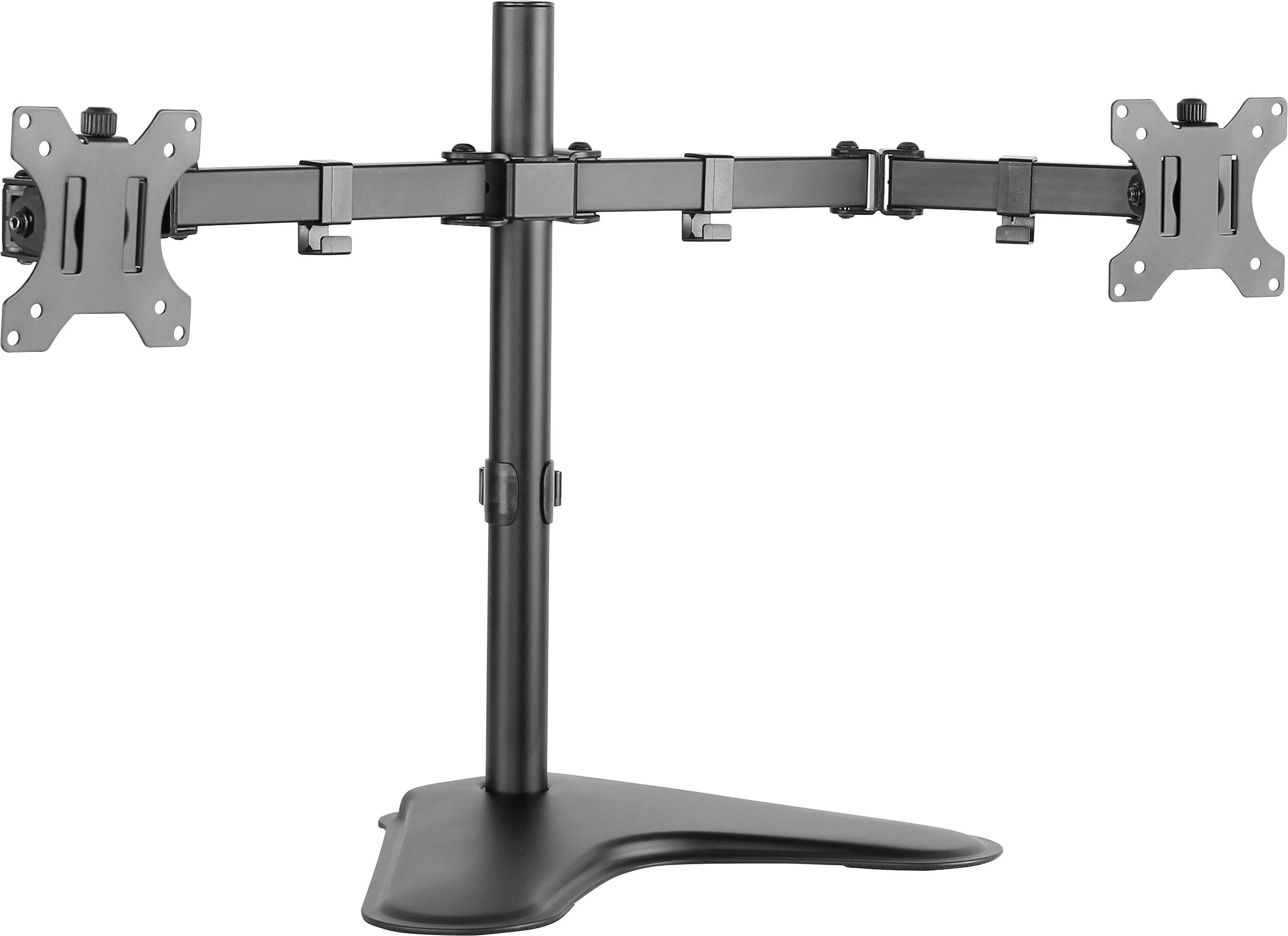 LogiLink BP0045 Support sur pied pour écran 2 Écran(s) 33,0 cm (13") - 81,3 cm (32") noir réglable en hauteur, inclinabl-0