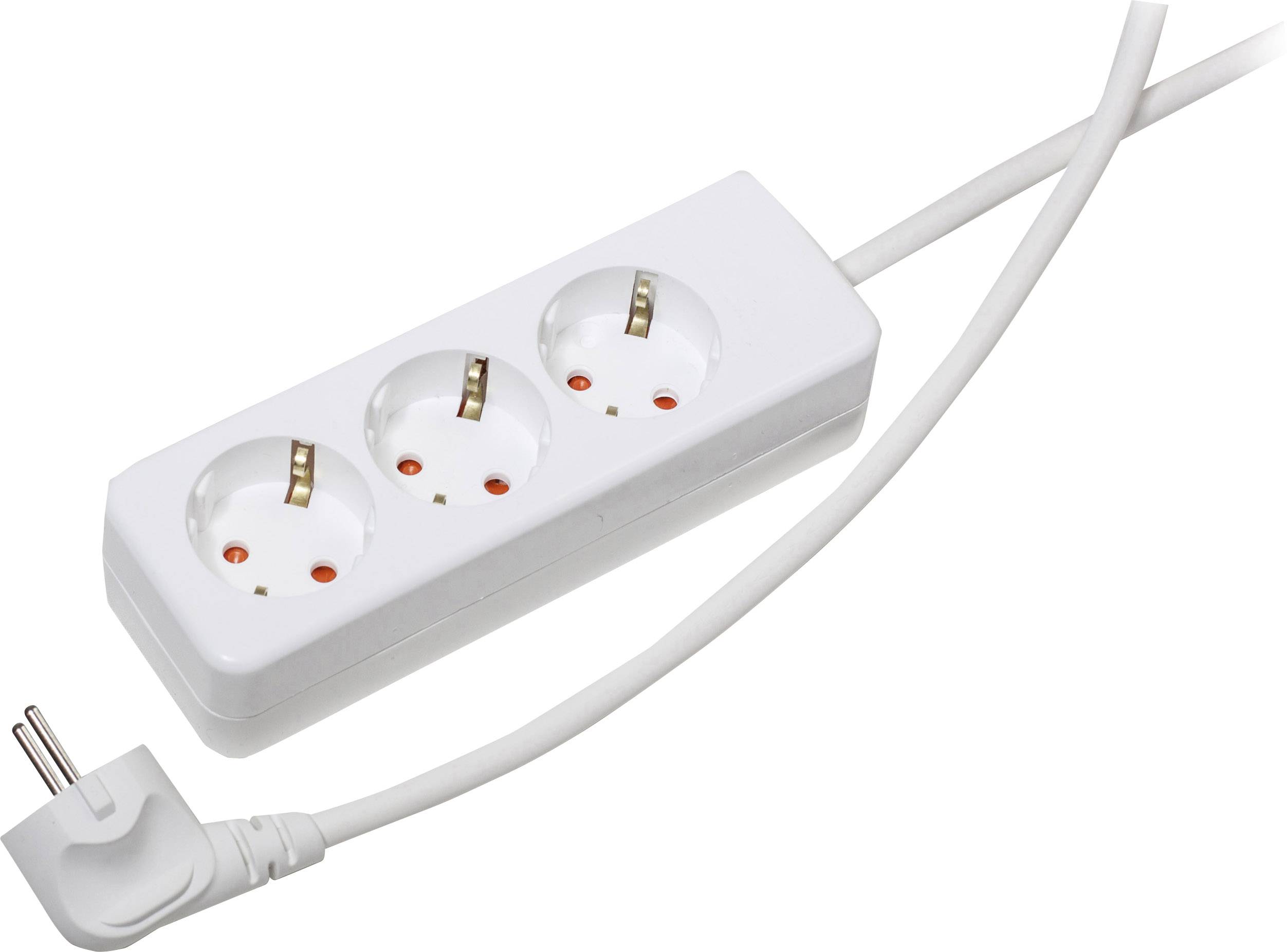 Multiprise Gebro 106142 x3 blanc contact de protection 1 pc(s)