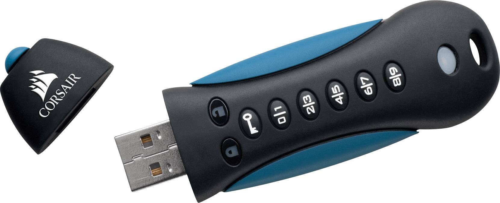 Clé USB 64 Go Corsair CMFPLA3B-64GB noir/bleu USB 3.0 1 pc(s) | Conrad.fr