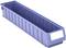 Bacs en plastique lilas de forme rectangulaire avec des côtés ouverts, adaptés au stockage ou à l'organisation dans des systèmes d'étagères.