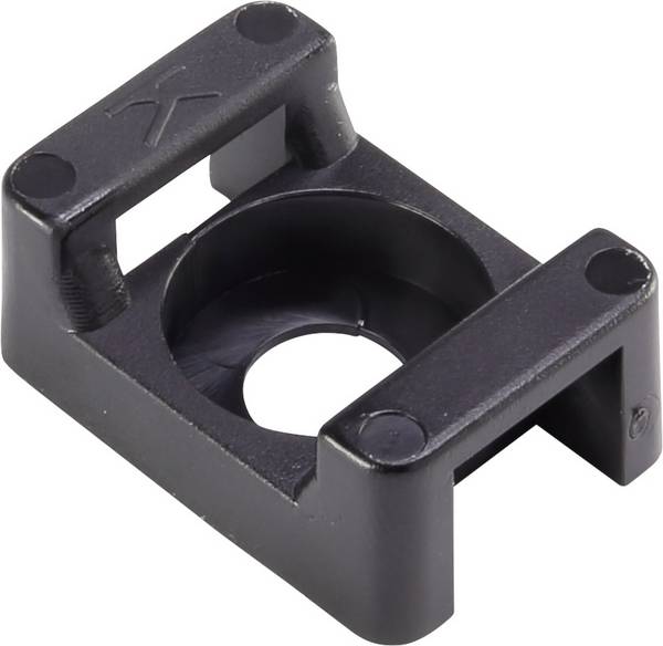 TRU COMPONENTS Embase de fixation vissable TC-6645716 noir 100 pc(s)