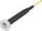 Adaptateur de réseau à fibre optique avec boîtier noir et câble jaune, conçu pour des transferts de données à haute vitesse dans les systèmes de réseau.
