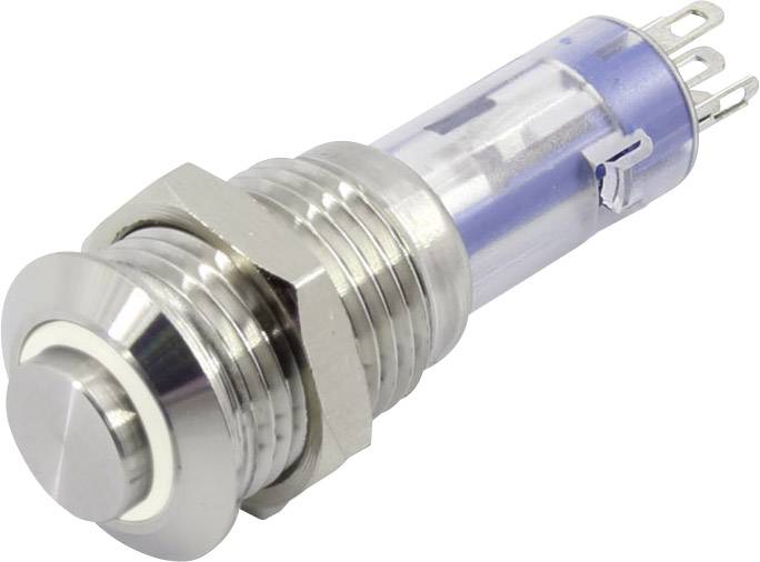 Bouton-poussoir TRU COMPONENTS LAS4GQH-11E/W/12V/S TC-6647552 48 V 2 A 1 x Off/(On) à rappel 1 pc(s)