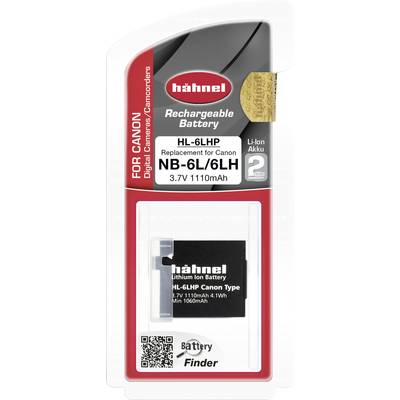 Batterie lithium-ion rechargeable Hähnel HL-6LHP, remplacement pour Canon NB-6L/6LH, 3,7V, 1110mAh, pour appareils photo Canon. Batterie en emballage.