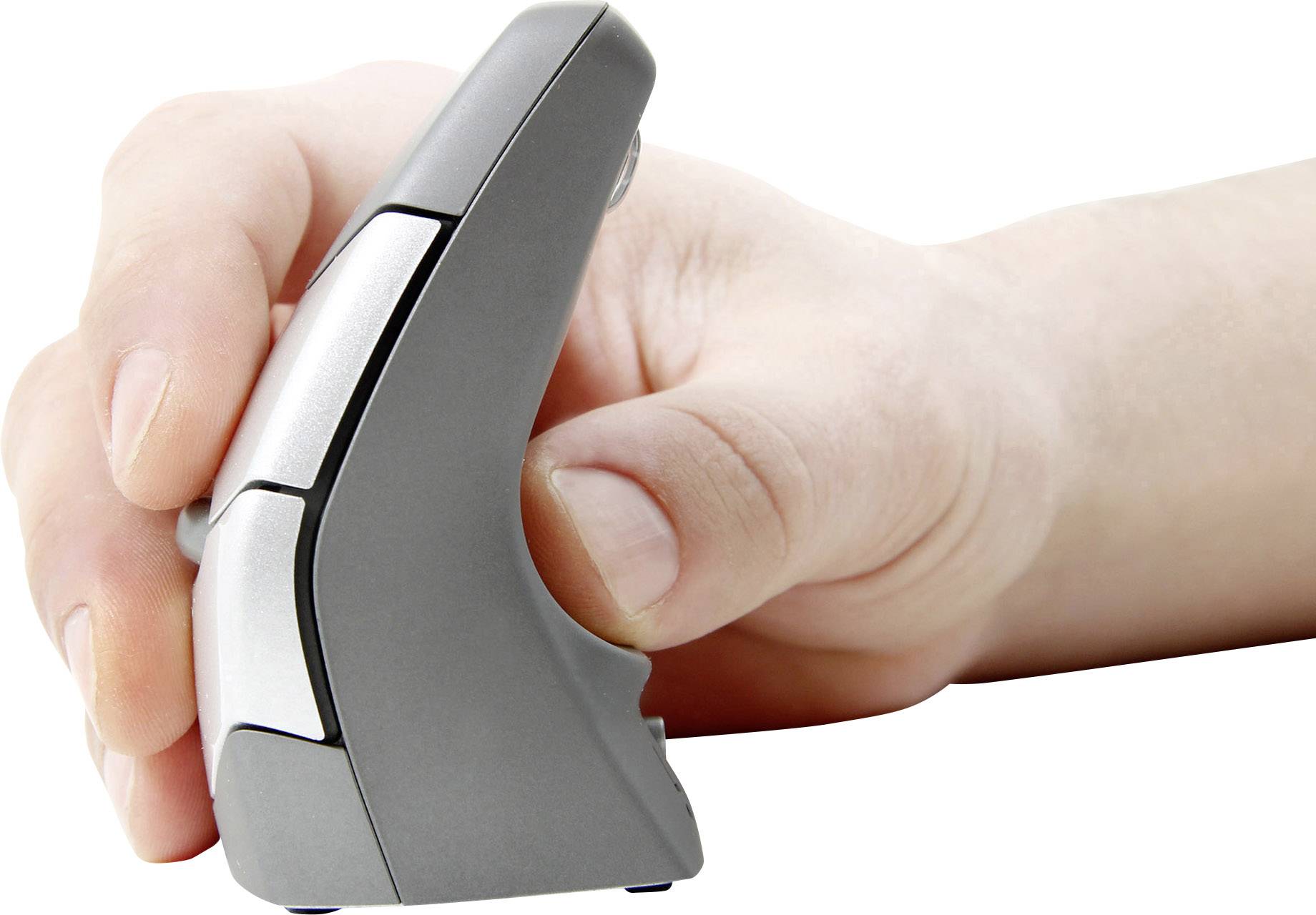BakkerElkhuizen DXT 2 Precision Mouse Wireless, Ambidextre, Conception verticale, Laser, RF sans fil + Bluetooth, 2000 D-3