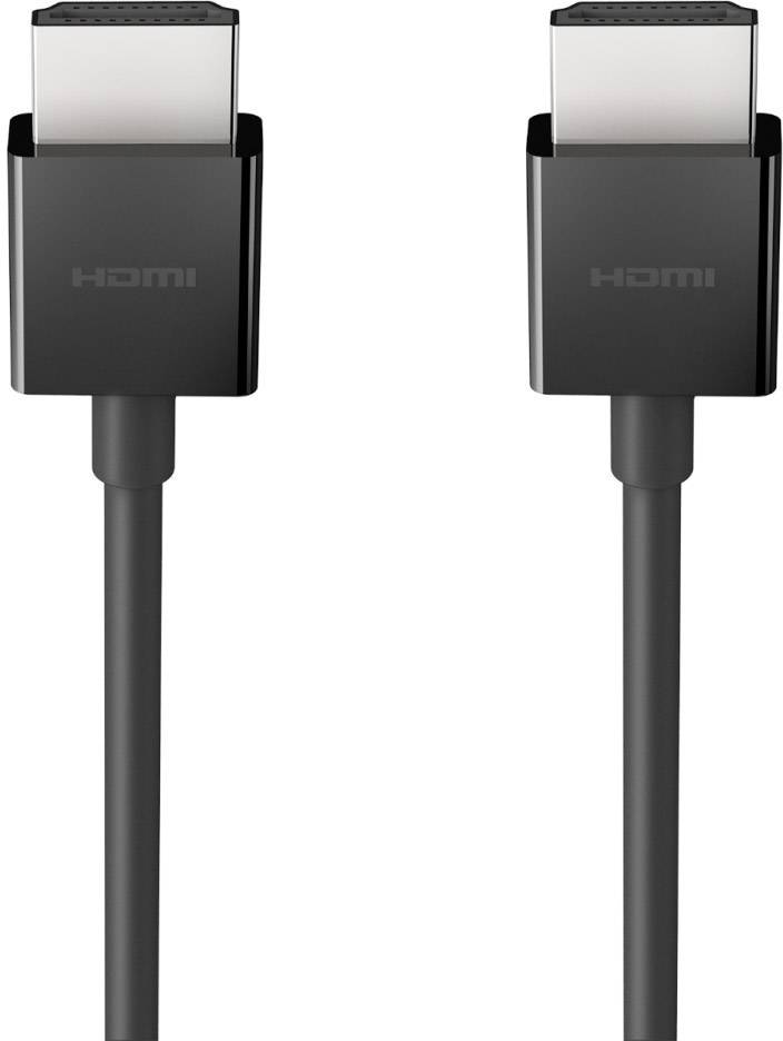 Belkin HDMI Câble de raccordement Fiche mâle HDMI-A, Fiche mâle HDMI-A 2.00 m noir AV10175bt2M-BLK 4K UHD Câble HDMI-1